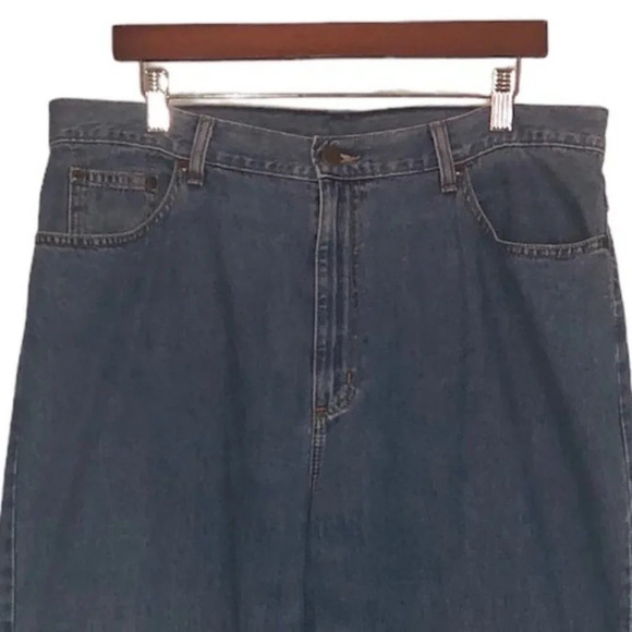 VINTAGE L.L. BEAN Sz 18 Reg. Women's Plus Size Light Wash High Waisted Mom Jeans - Picture 2 of 7